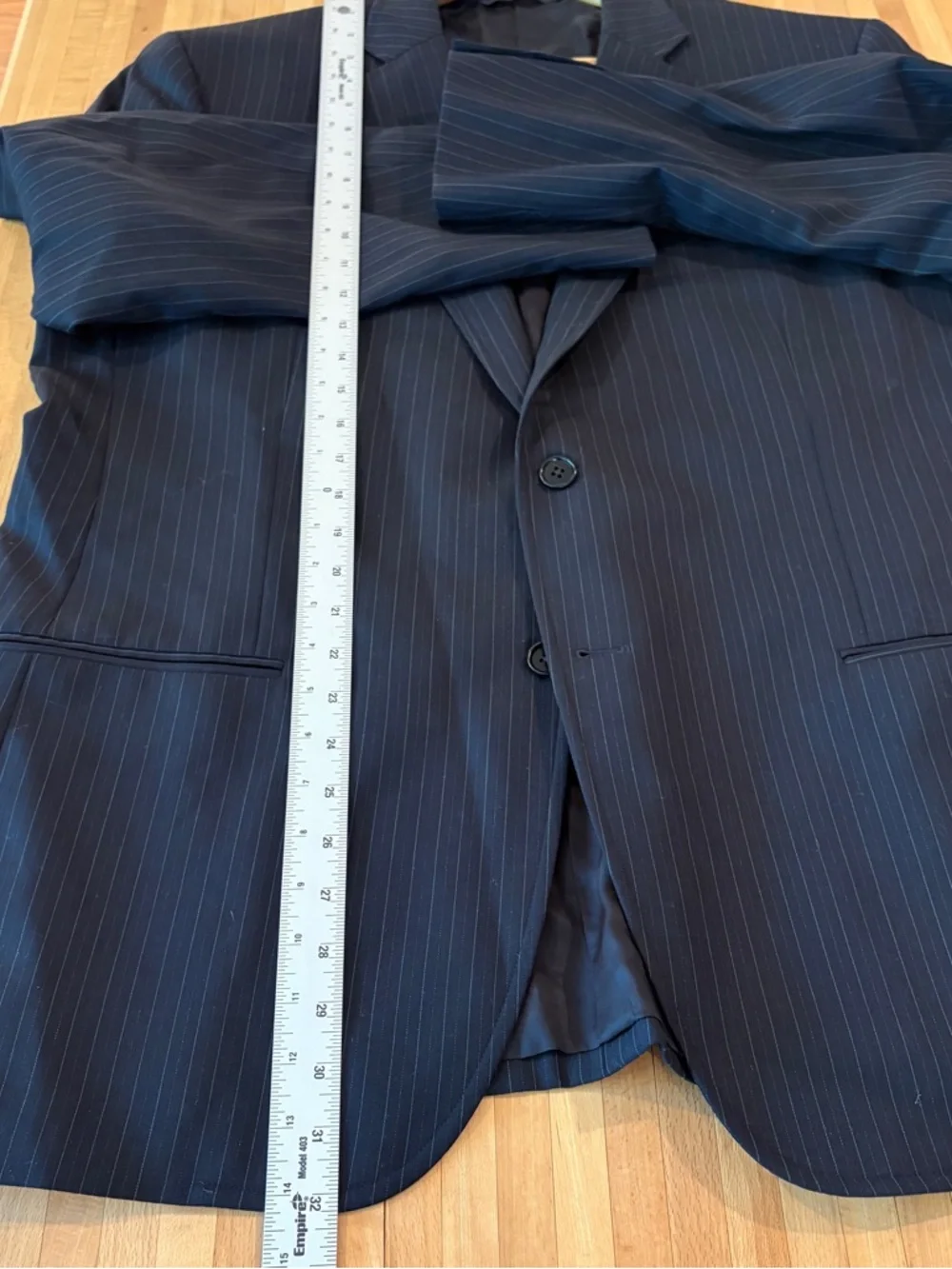 Brooks Brothers Madison Navy Pinstripe Two-Button Suit Jacket Classic
